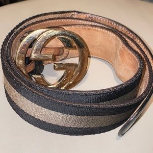 Gucci Men’s Belt 90/36 Gold/Black
